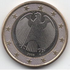 1 евро 2004 года Германия - 1 euro 2004 Germany, F, из оборота