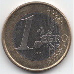 1 евро 2004 года Германия - 1 euro 2004 Germany, F, из оборота