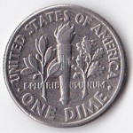 1 дайм (10 центов) 1991 США - 1 dime (10 cents) 1991 USA, P