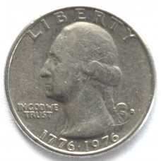 25 центов (квотер) 1976 США - 25 cents (quarter) 1976 USA, D