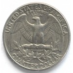 25 центов (квотер) 1985 США - 25 cents (quarter) 1985 USA, D