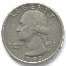 25 центов (квотер) 1992 США - 25 cents (quarter) 1992 USA, Р