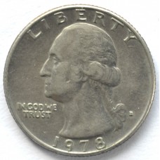 25 центов (квотер) 1978 США - 25 cents (quarter) 1978 USA, D