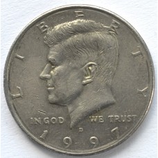 1/2 доллара 1997 США - half dollar 1997 USA, D