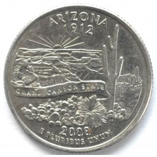 25 центов (квотер) 2008 США Аризона, P - 25 cents (quarter) 2008 USA ARIZONA, P