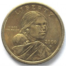 1 доллар 2000 США, D - 1 dollar 2000 USA, D, Сакагавея доллар