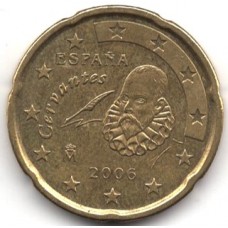 20 евроцентов 2006 Испания - 20 euro cents 2006 Spain, из оборота