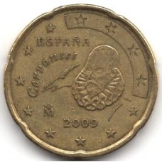 20 евроцентов 2009 Испания - 20 euro cents 2009 Spain, из оборота