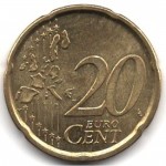 20 евроцентов 2014 год Люксембург - 20 euro cents 2014 LËTZEBUERG, из оборота