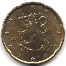 20 евроцентов 2010 Финляндия - 20 euro cents 2010 Finland, из оборота