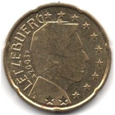 20 евроцентов 2003 год Люксембург - 20 euro cents 2003 LËTZEBUERG, из оборота