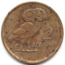 2 драхмы 1973 Греция - 2 drachmes 1973 Greece