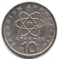 10 драхм 1982 Греция - 10 drachmes 1982 Greece, из оборота