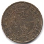 10 центов 1955 Гонконг - 10 cents 1955 Hong Kong