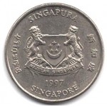 20 центов 2006 Сингапур - 20 cents 2006 Singapore, из оборота