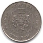 10 центов 1986 Сингапур - 10 cents 1986 Singapore, из оборота