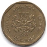 1 доллар 1988 Сингапур - 1 dollar 1988 Singapore, из оборота