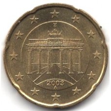20 евроцентов 2003 Германия - 20 euro cent 2003 Germany, А, из оборота