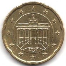 20 евроцентов 2007 Германия - 20 euro cent 2007 Germany, F, из оборота