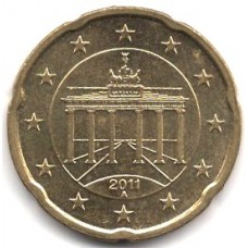 20 евроцентов 2011 Германия - 20 euro cent 2011 Germany, A, из оборота