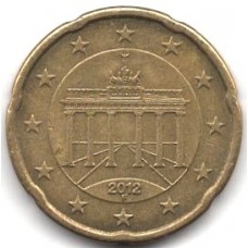 20 евроцентов 2012 Германия - 20 euro cent 2012 Germany, F, из оборота,