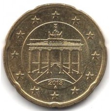 20 евроцентов 2013 Германия - 20 euro cent 2013 Germany, A, из оборота
