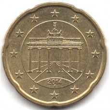20 евроцентов 2014 Германия - 20 euro cent 2014 Germany, F, из оборота