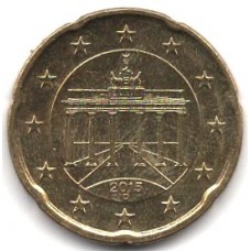 20 евроцентов 2013 Германия - 20 euro cent 2013 Germany, D, из оборота