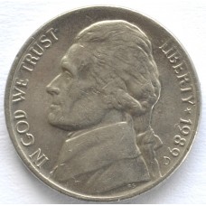 5 центов 1989 США - 5 cents 1989 USA, D