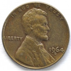 1 цент 1964 США - 1 cent 1964 USA, D