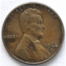 1 цент 1960 США - 1 cent 1960 USA, D