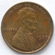 1 цент 1977 США - 1 cent 1977 USA, Без МД