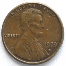 1 цент 1979 США - 1 cent 1979 USA, D