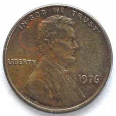 1 цент 1976 США - 1 cent 1976 USA, Без МД