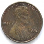 1 цент 1976 США - 1 cent 1976 USA, Без МД