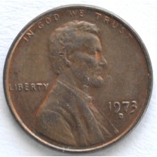 1 цент 1973 США - 1 cent 1973 USA, D