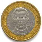 5 песо 2008 Республика Доминикана- 5 pesos 2008 Republica Dominicana, из оборота