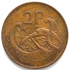 2 пенса 1985 Ирландия - 2 pence 1985 Ireland, из оборота