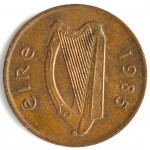 2 пенса 1985 Ирландия - 2 pence 1985 Ireland, из оборота