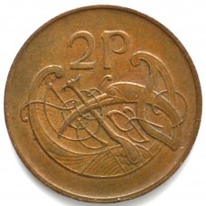 2 пенса 1980 Ирландия - 2 pence 1980 Ireland, из оборота