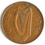 2 пенса 1980 Ирландия - 2 pence 1980 Ireland, из оборота