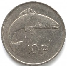 10 пенсов 1976 Ирландия - 10 pence 1976 Ireland, из оборота