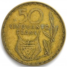 50 франков 1977 года Руанда - 50 francs 1977 Rwanda из оборота