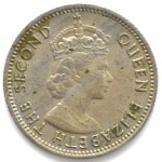 5 центов 1961 Малайя и Британское Борнео - 5 cents 1961 Malaya and British Borneo, из оборота