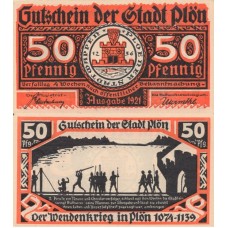 Нотгельд 50 пфеннигов 1921 - Германия - Плён