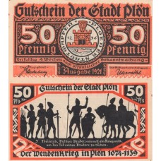 Нотгельд 50 пфеннигов 1921 - Германия - Плён