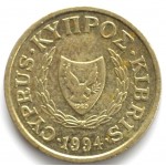 1 цент 1994 Кипр - 1 cent 1994 Cyprus, из оборота