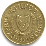 5 центов 1994 Кипр - 5 cents 1994 Cyprus, из оборота