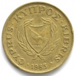 10 центов 1983 Кипр - 10 cents 1983 Cyprus, из оборота