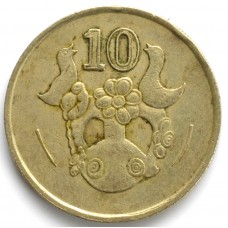 10 центов 1988 Кипр - 10 cents 1988 Cyprus, из оборота